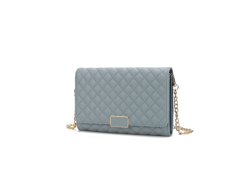 Gretchen Quilted Vegan Leather Women’s Envelope Clutch Crossbody