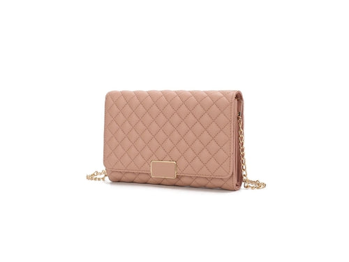 Gretchen Quilted Vegan Leather Women’s Envelope Clutch Crossbody