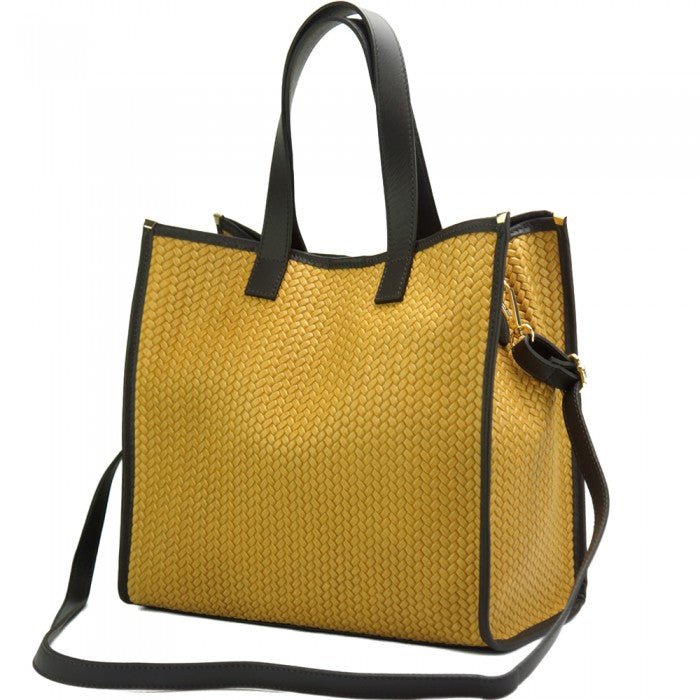 Emily Weave Tote ~ Yellow