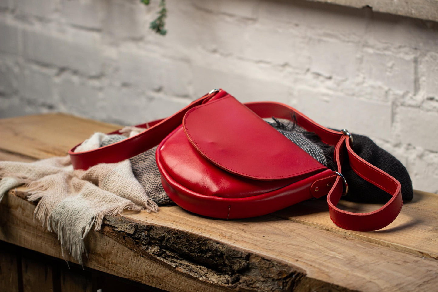 Leather Crossbody Bag Women, Red Small Bag, Red Small Purse Bag,