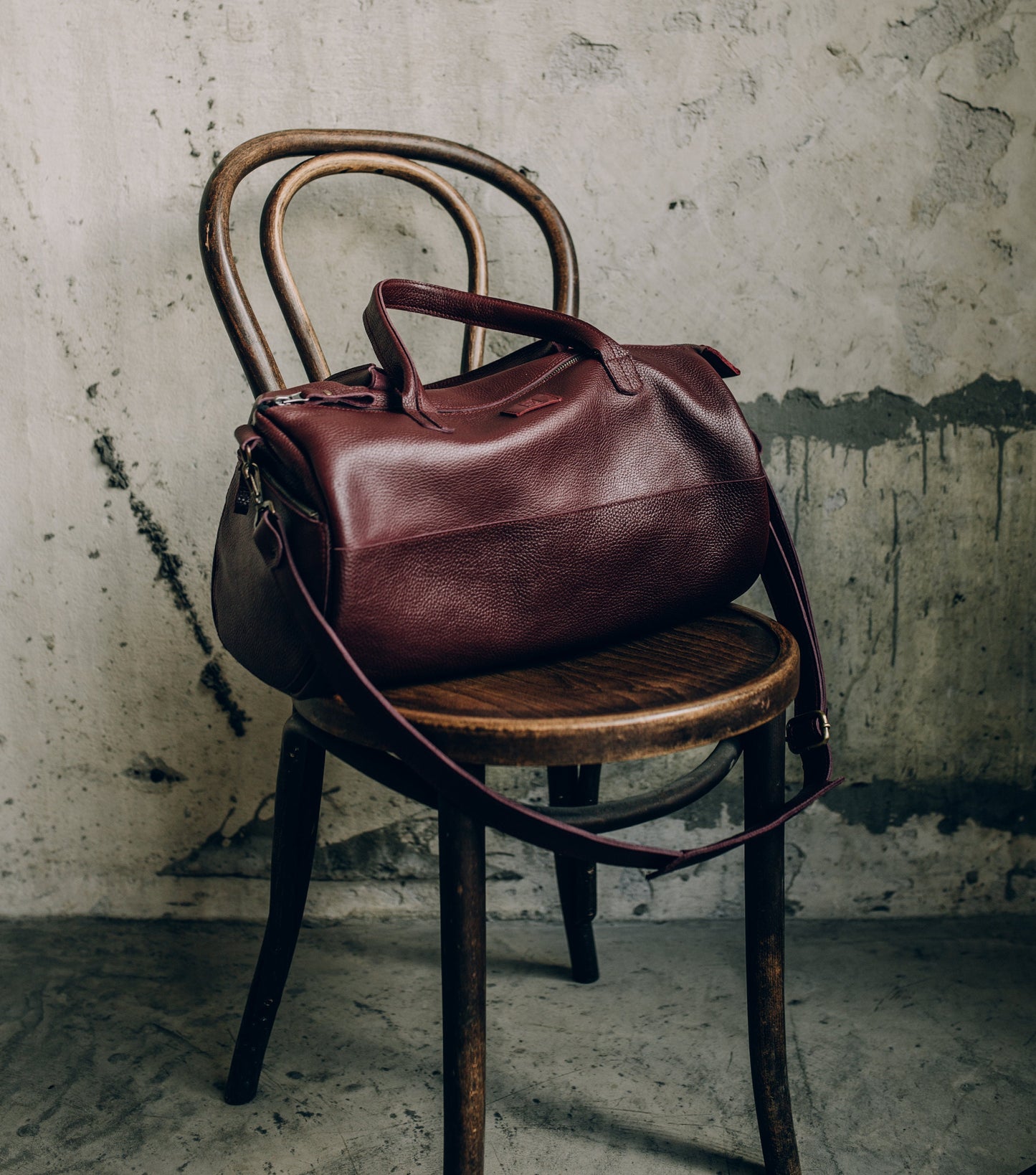 Leather Gym and Sports Duffel for Men