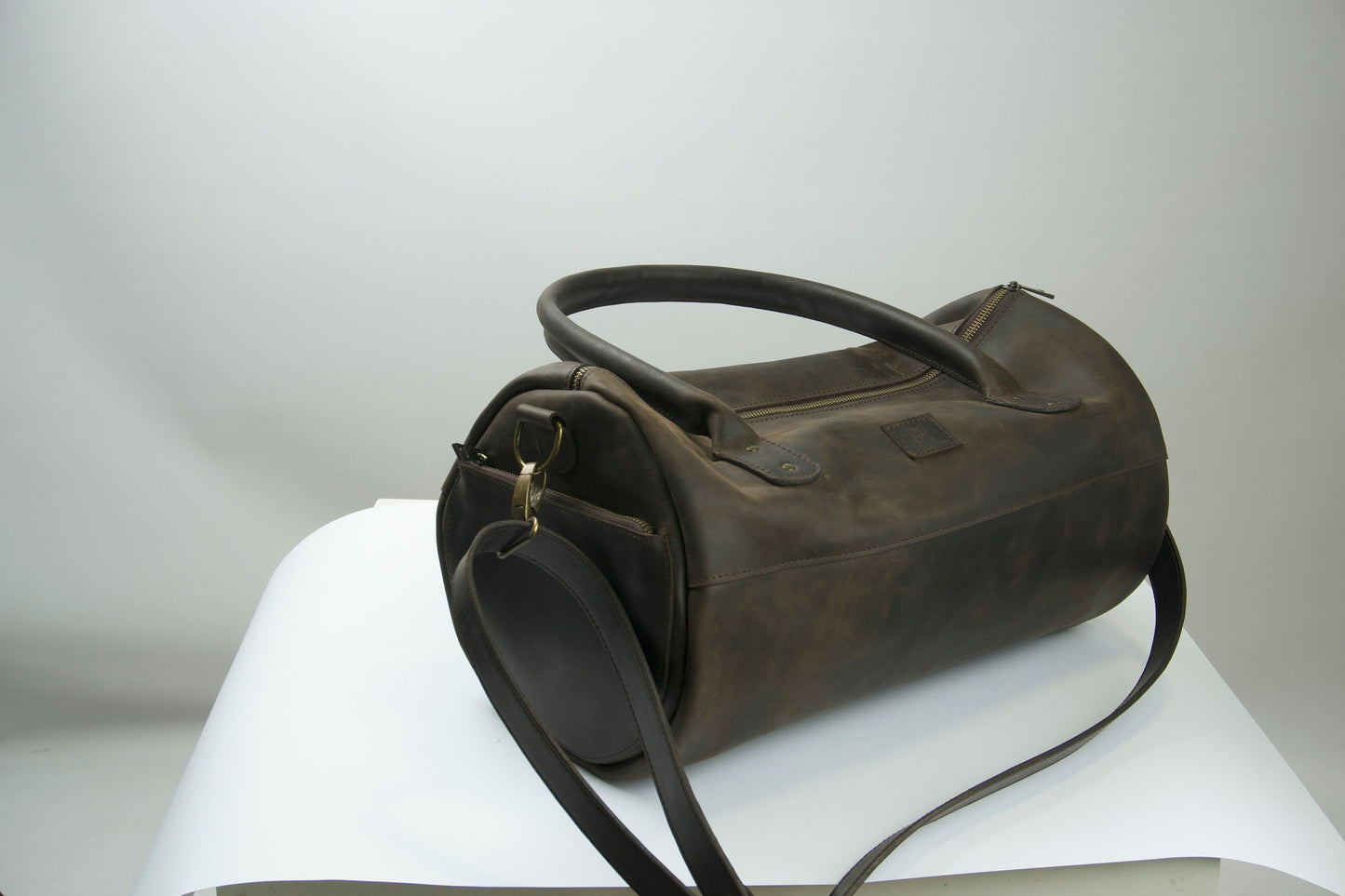 Leather Gym and Sports Duffel for Men