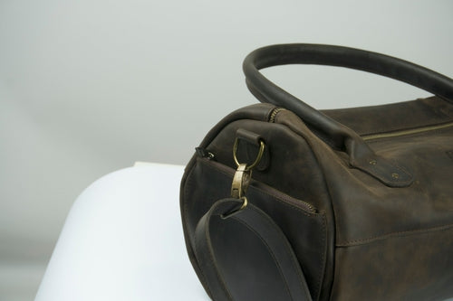 Leather Gym and Sports Duffel for Men