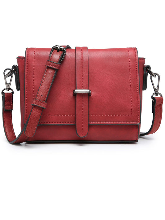 Square Mini Crossbody Bag, Red